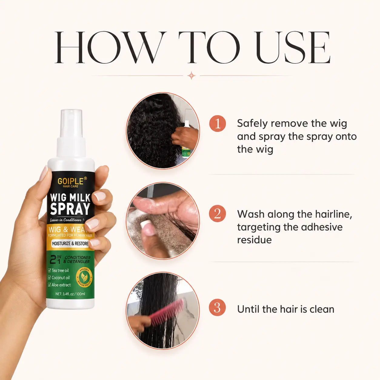 Wig Milk Spray 2-in-1