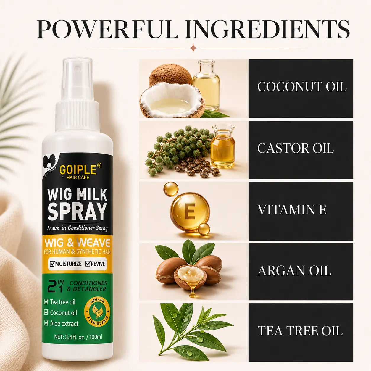 Wig Milk Spray 2-in-1